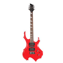 Load image into Gallery viewer, 38 Inches Beginner 24 Frets Wooden Flame Shape Electronic Guitar - bermansbargains
