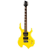 Load image into Gallery viewer, 38 Inches Beginner 24 Frets Wooden Flame Shape Electronic Guitar - bermansbargains
