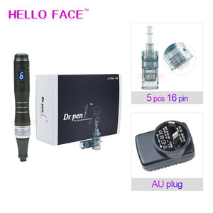 Dr pen Ultima M8 With 7 pcs Cartridges Wireless Derma Pen Skin Care - bermansbargains