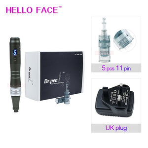 Dr pen Ultima M8 With 7 pcs Cartridges Wireless Derma Pen Skin Care - bermansbargains