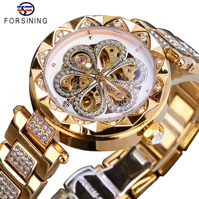 Forsining Fashion Women Diamond Watch - bermansbargains