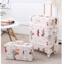 Load image into Gallery viewer, CHENGZHI 20&quot;24&quot;26 inch Retro floral rolling luggage on wheels - bermansbargains
