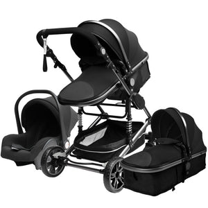 Luxurious Baby Stroller 3 in 1 Portable Travel Baby Carriage - bermansbargains