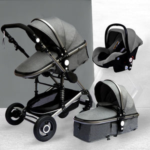 Luxurious Baby Stroller 3 in 1 Portable Travel Baby Carriage - bermansbargains