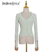 Load image into Gallery viewer, Vintage Striped Women Sweater V Neck Long Sleeve - bermansbargains
