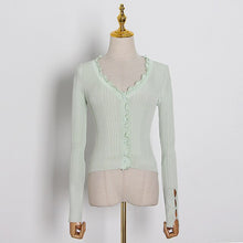 Load image into Gallery viewer, Vintage Striped Women Sweater V Neck Long Sleeve - bermansbargains
